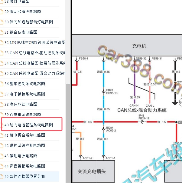 2017-2019年传祺GS4 HPEV充电机电路图