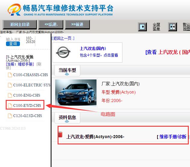 2006年双龙爱腾全车电路图