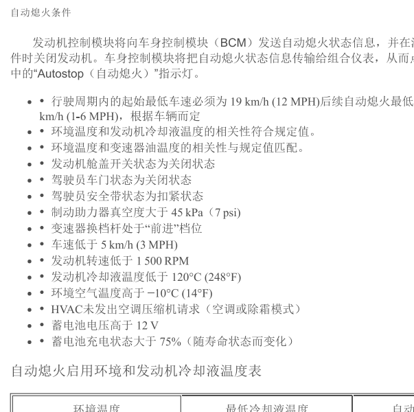 2019年别克君威自动熄火电压相关资料