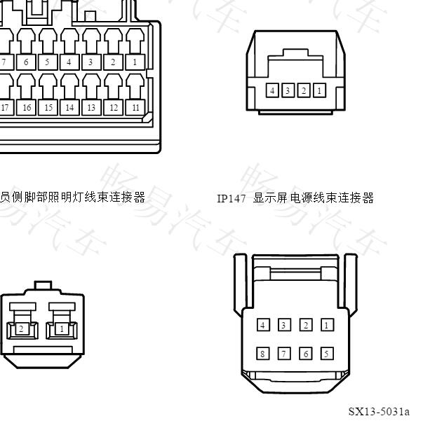 2019-2020年吉利缤越娱乐显示屏针脚图
