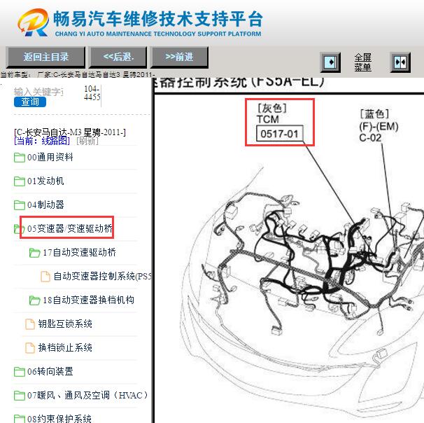 2011年马自达3变速箱电脑位置