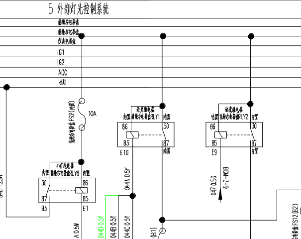 2017年九龙艾菲灯光电路图资料