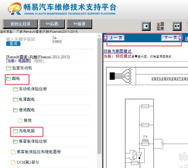 2011-2016年雷诺风朗发电机电路图