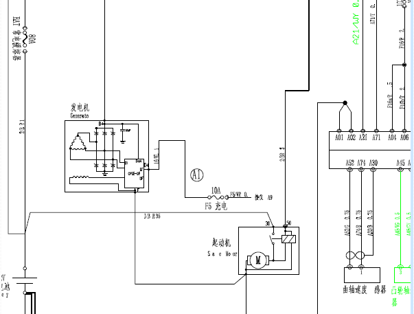 2014年江铃宝典发电机电路图