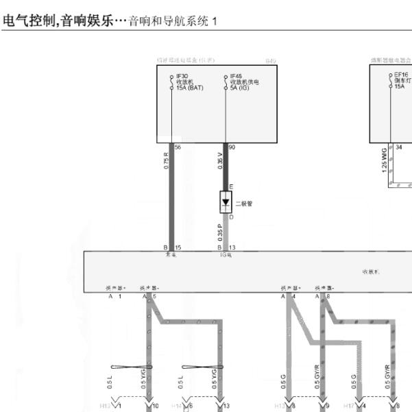 2023年五十铃铃拓车机音响电路图