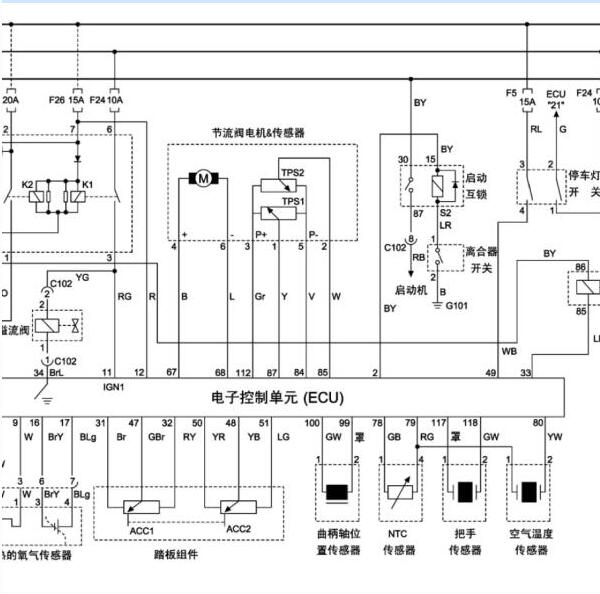 上海汇众伊思坦纳发动机电路图