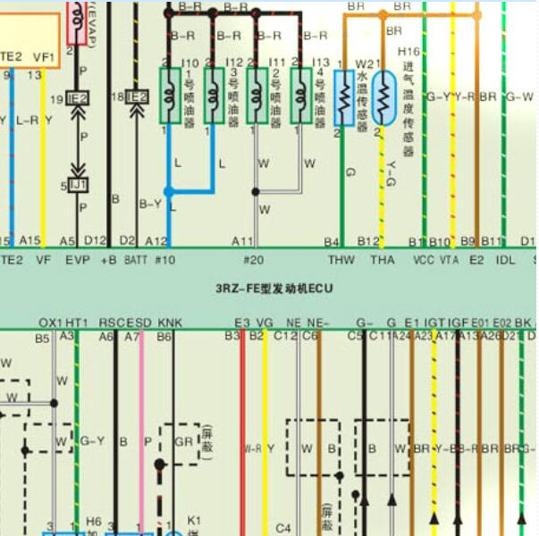 2008年金杯御领3RZ发动机电路图