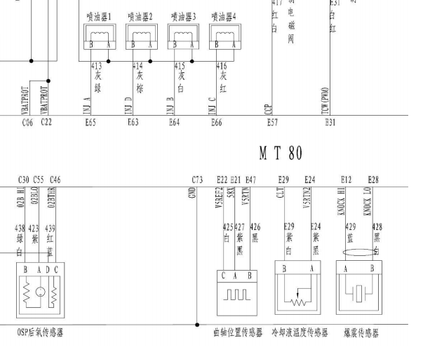 2013年哈弗H5发动机电路图和针脚资料