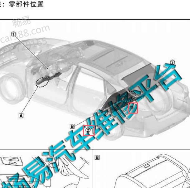 2016年日产天籁后遮阳板控制模块安装位置