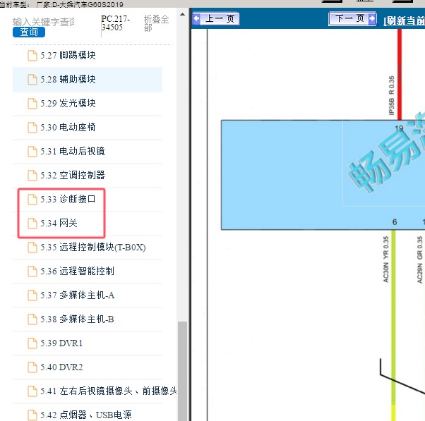 2019年大乘汽车-G60S 通讯电路图