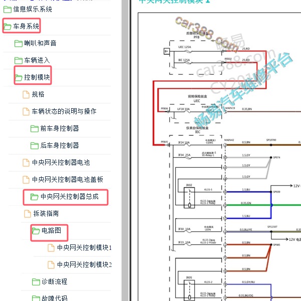 2019-2020年蔚来ES6网络电路图
