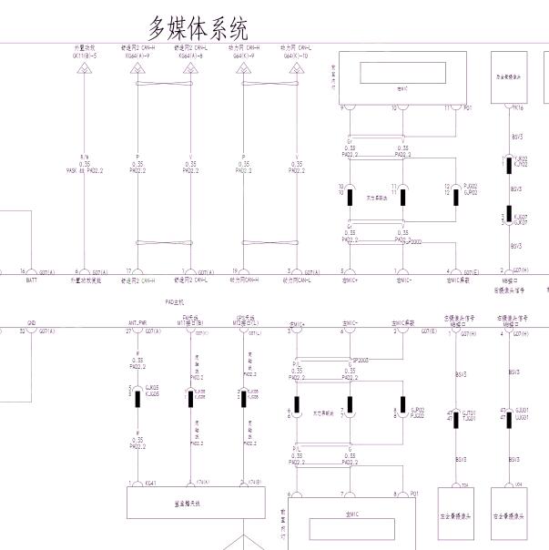 2020年比亚迪宋PLUS音响车机电路图