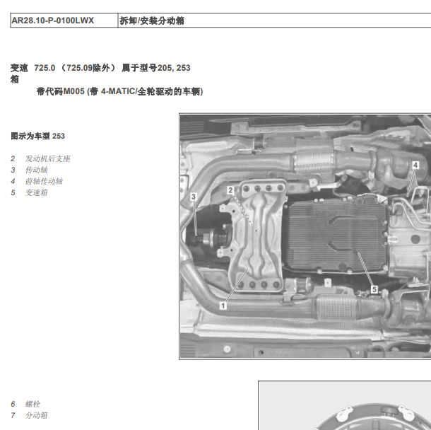 2017年奔驰GLC 43 AMG前分动箱拆装