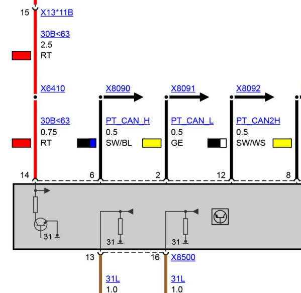 2011年宝马730li 变速箱电路图和针脚资料