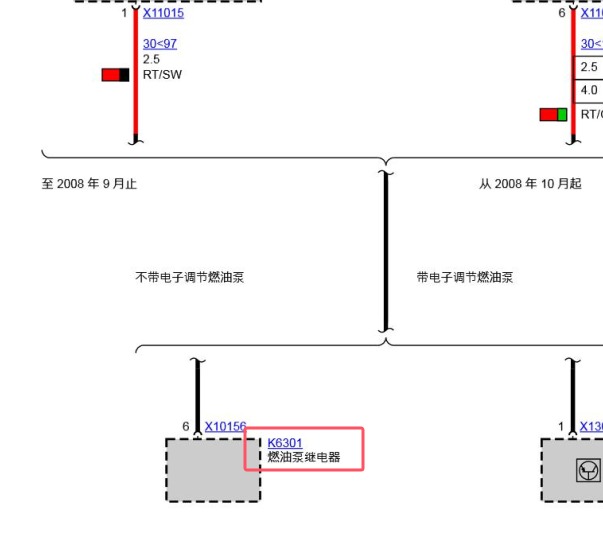 2007年宝马X5油泵继电器电路图