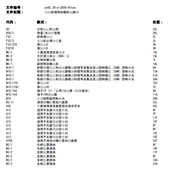 2010年奔驰S350L雨刮电路图