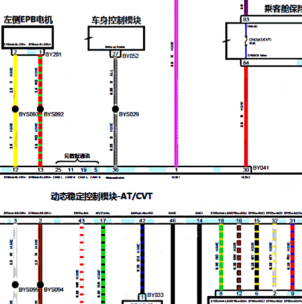 2019-2020年名爵ZS 46针ABS电路图