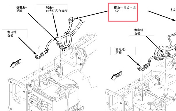 2008年克莱斯勒铂锐集成电源模块位置和油泵电路图资料