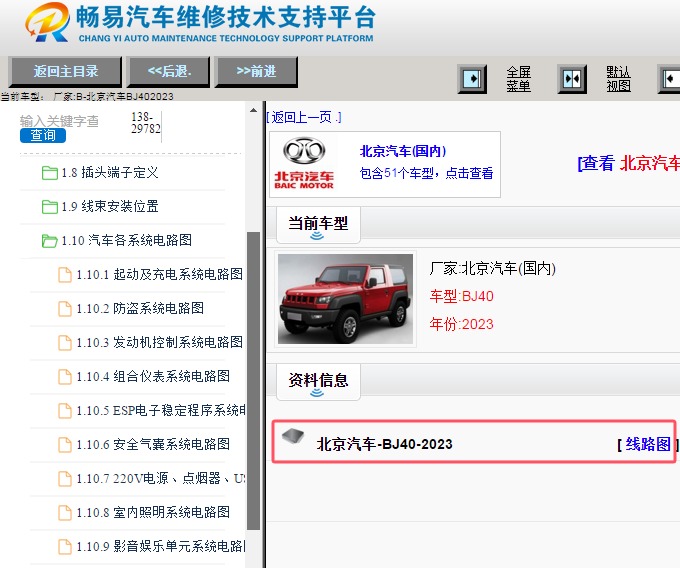 2023年北京汽车BJ40电路图