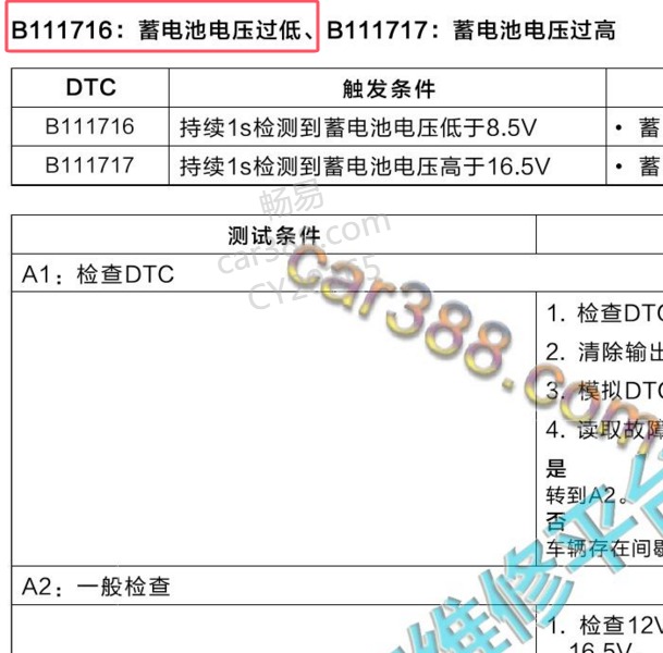 2022-2023年问界M7 B111716故障码资料