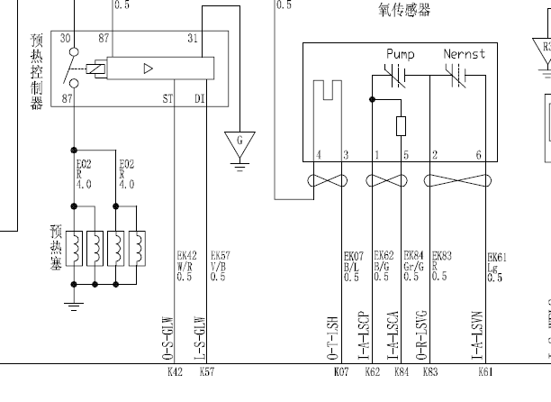 五十铃JE4D25Q5A发动机电路图