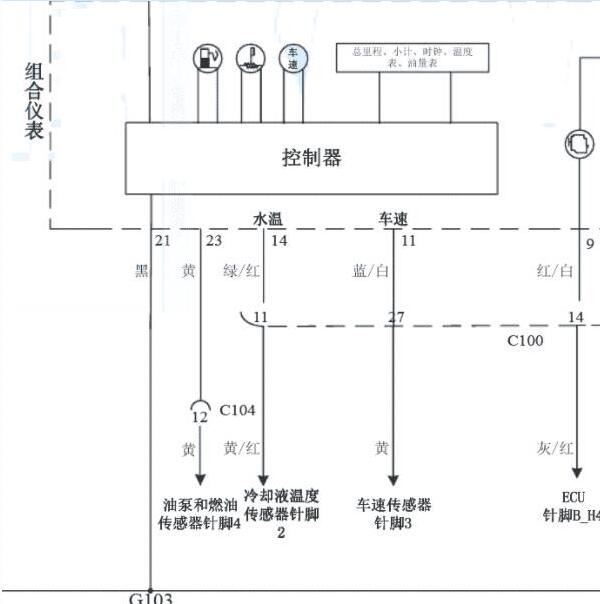 2020年五菱之光燃油表电路图