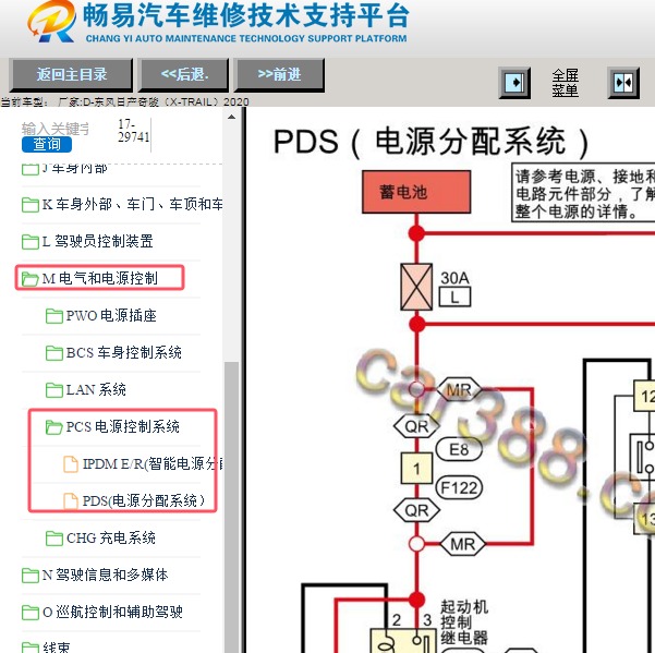 2020年日产奇骏保险电路图