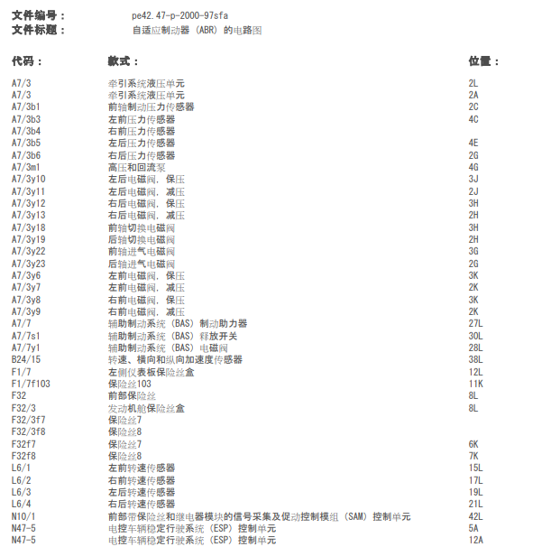 2007年奔驰S350制动系统电路图