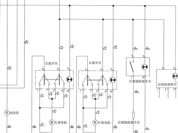 2010-2015年依维柯得意车窗电路图资料