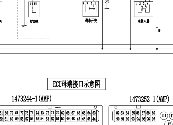 福田汽车LJ481QS6发动机针脚和电路图资料