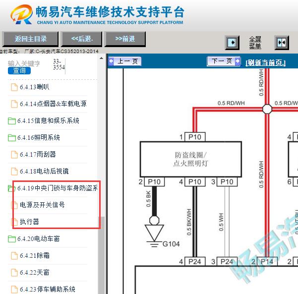 2013-2014年长安CS35防盗电路图