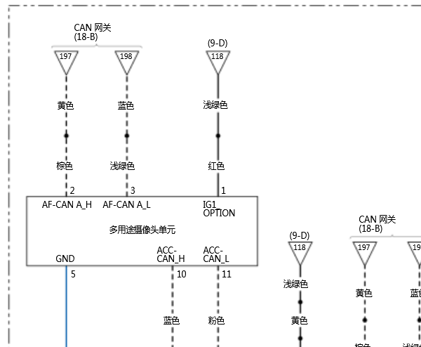 2023年本田CRV 六线倒车影像电路图和针脚资料
