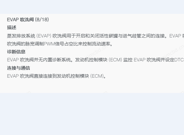 2020年沃尔沃S90 EVAP工作原理