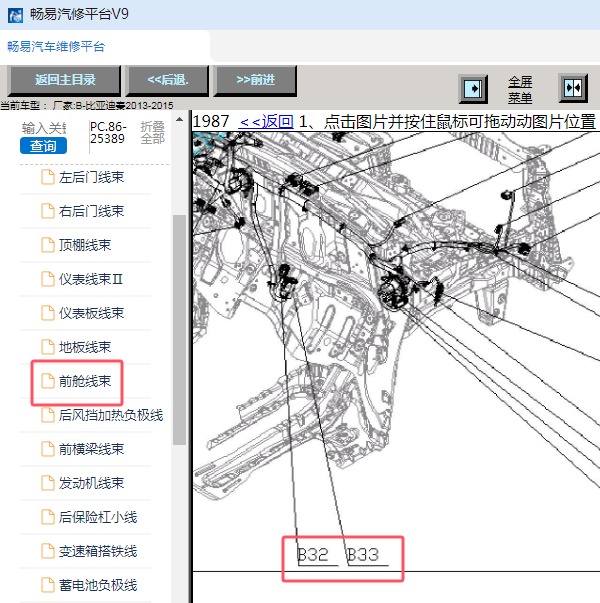 2013-2015年比亚迪-秦 转向机位置