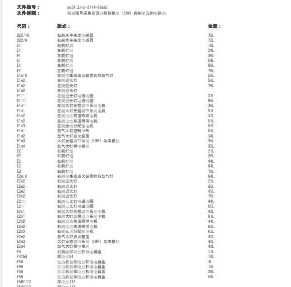 2008年奔驰GL350前SAM电路图