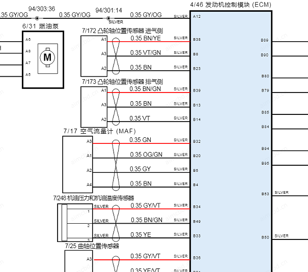 2025年沃尔沃XC60插电式混动发动机电路图