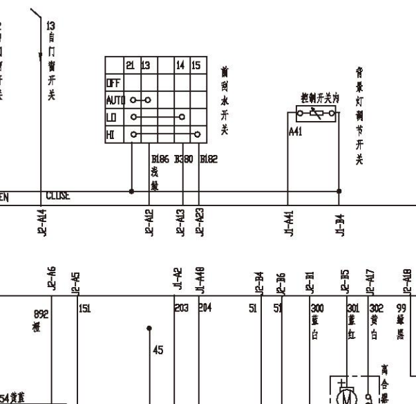 2012年长城哈弗H3雨刮电路图