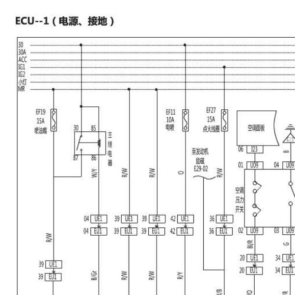 2017年北汽幻速H3F发动机电路图