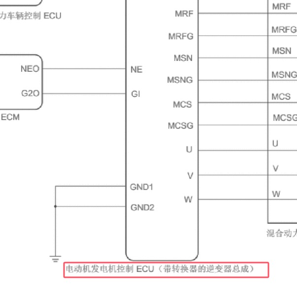 2020年丰田卡罗拉电机控制器电路图
