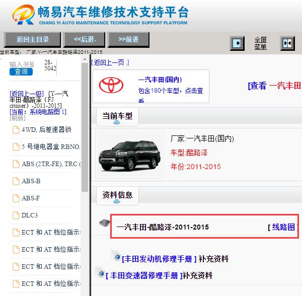 2012年丰田酷路泽全车电路图
