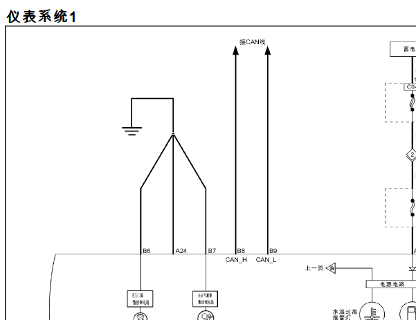 2020年福田祥菱M仪表和娱乐音响电路图