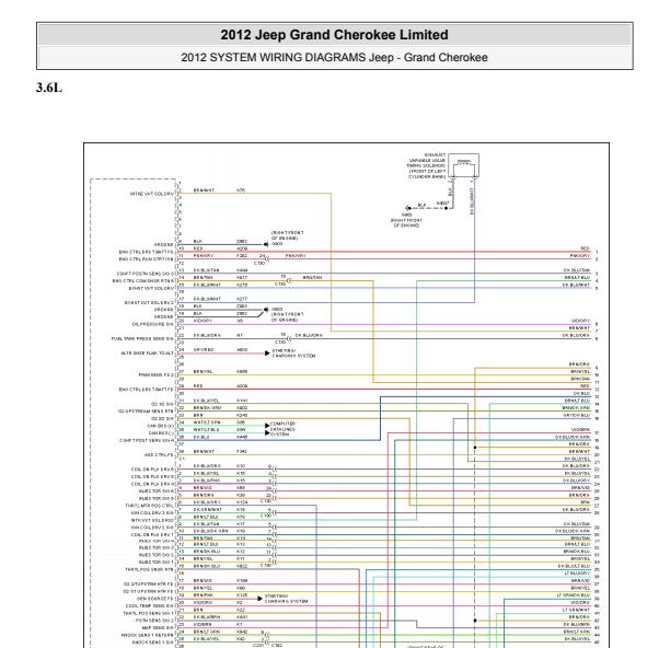 2012年吉普大切诺基发动机喷油嘴电路图