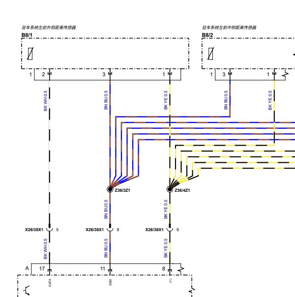 2022年奔驰E350e  ACC电路图