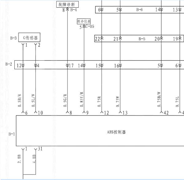 2013年长丰猎豹黑金刚G传感器电路图