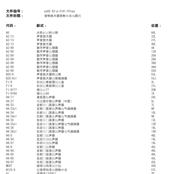 2005年奔驰S350L功放系统电路图