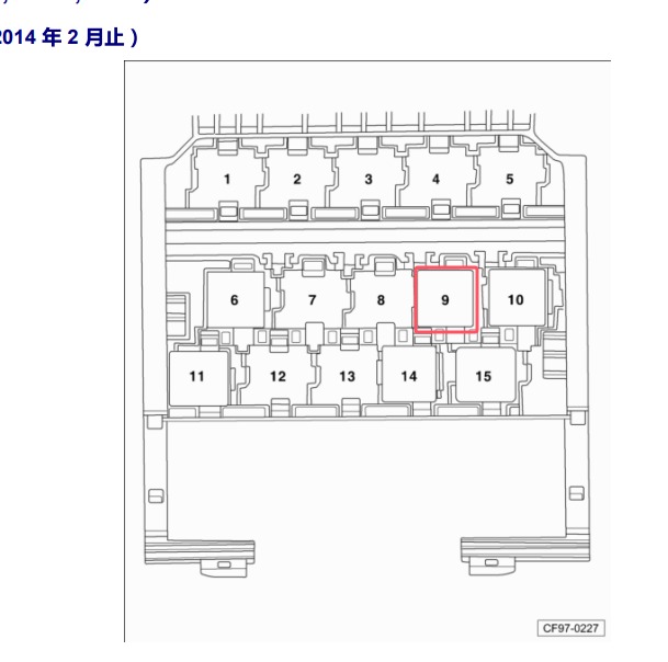 2013年大众宝来燃油泵继电器位置