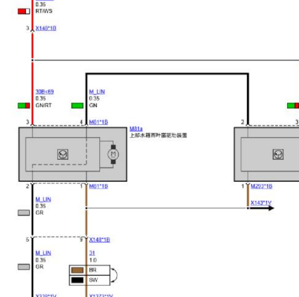 2022年宝马425i百叶窗电路图