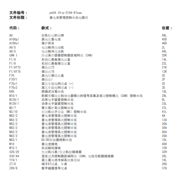 2012年奔驰S400蓄电池管理系统电路图