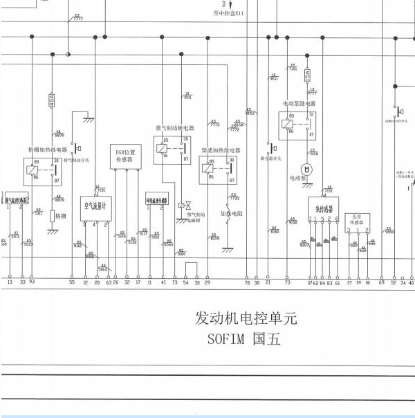 2015-2016年依维柯国五发动机电路图