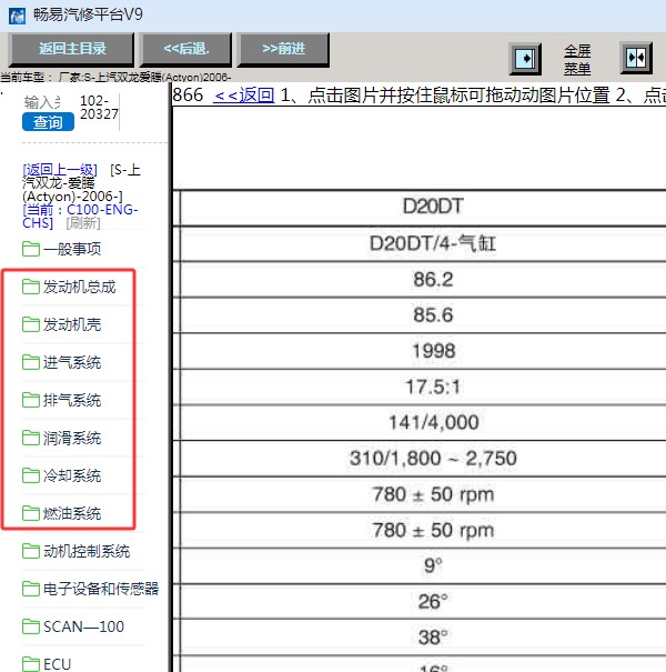 2006年上汽双龙爱腾发动机维修手册
